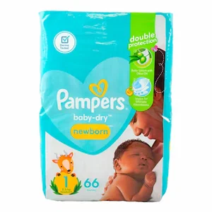 Pampers Newborn Diapers Size 1, 1-5kg 66 Count